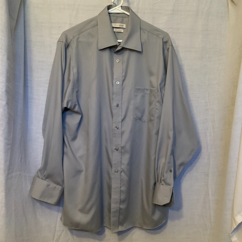 Joseph Abboud Men’s Silver Dress Shirt (Size: Large, Neck:16.5)